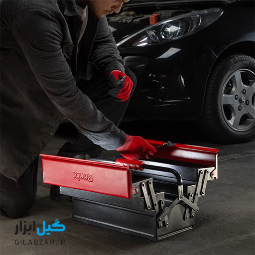 جعبه ابزار فلزی اتوماتیک 40 سانتی متر 3 طبقه